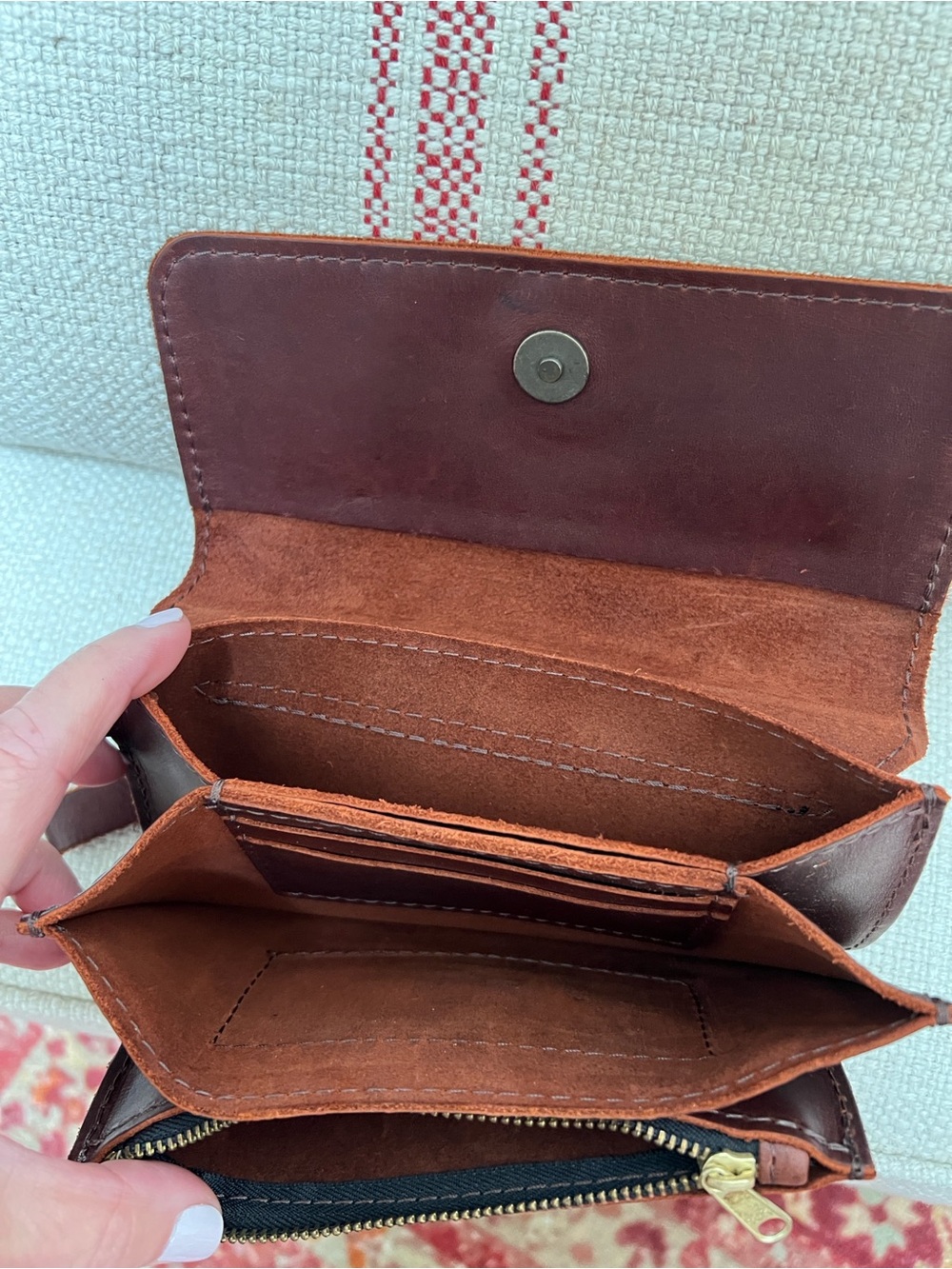 Portland Leather  Brown Leather Lily Wristlet - Picture 5 of 5